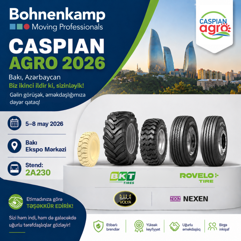 Bohnenkamp участвует в выставке Caspian Agro 2026